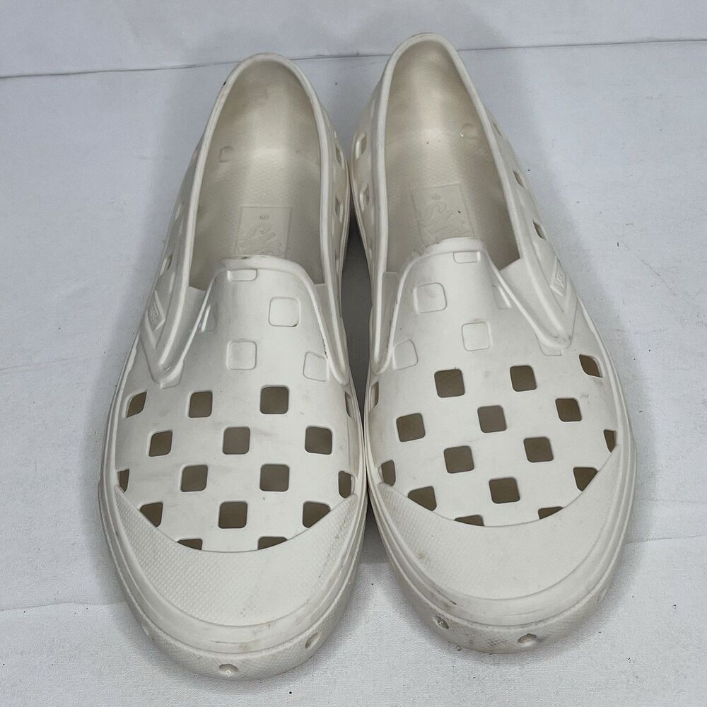 Vans Slip-On Trek White Rubber Square Cutout Casual Shoes Womens Size 6 - Picture 2 of 10